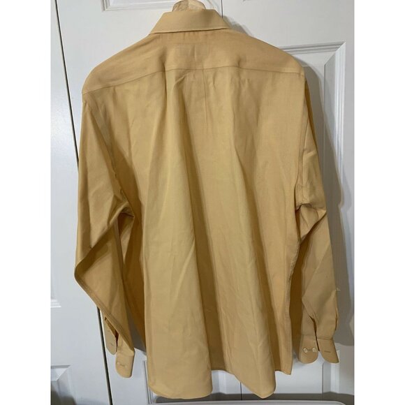 Giorgio Brutini Sz 16 34/35 Men‎ Ecru Yellow Long Sleeve Pocket Button Shirt - Picture 7 of 7